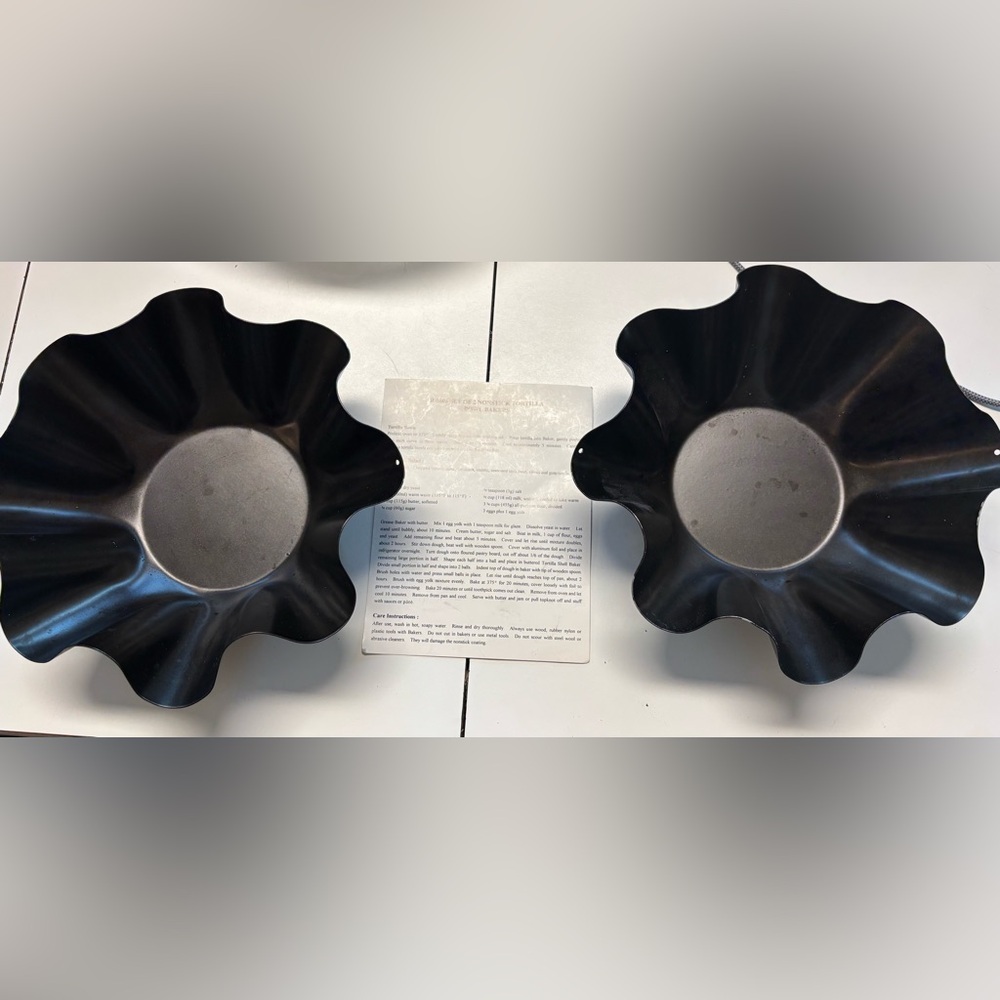 2 NONSTICK TORTILLA BOWL BAKERS